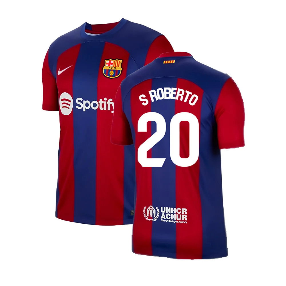 2023-2024 Barcelona Home Shirt (S Roberto 20)_0