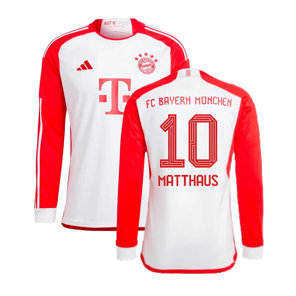 2023-2024 Bayern Munich Long Sleeve Home Shirt (Matthaus 10)_0