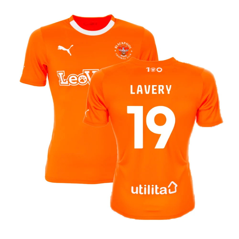 2023-2024 Blackpool Home Shirt (Lavery 19)_0