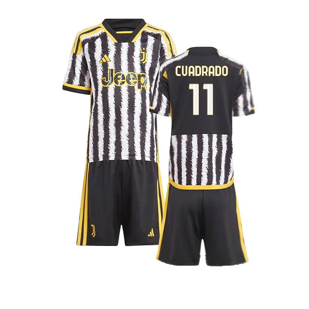 2023-2024 Juventus Home Mini Kit (CUADRADO 11)_0