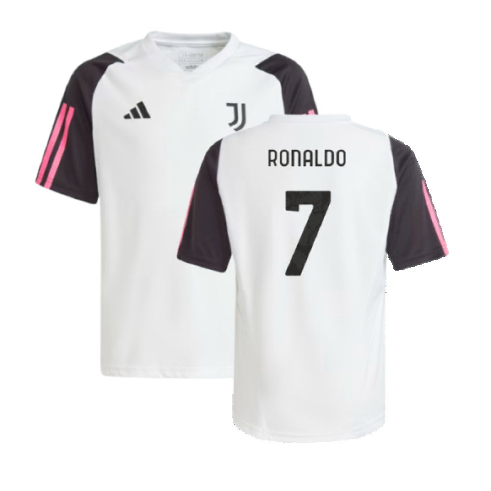 2023-2024 Juventus Training Shirt (White) - Kids (RONALDO  7)_0
