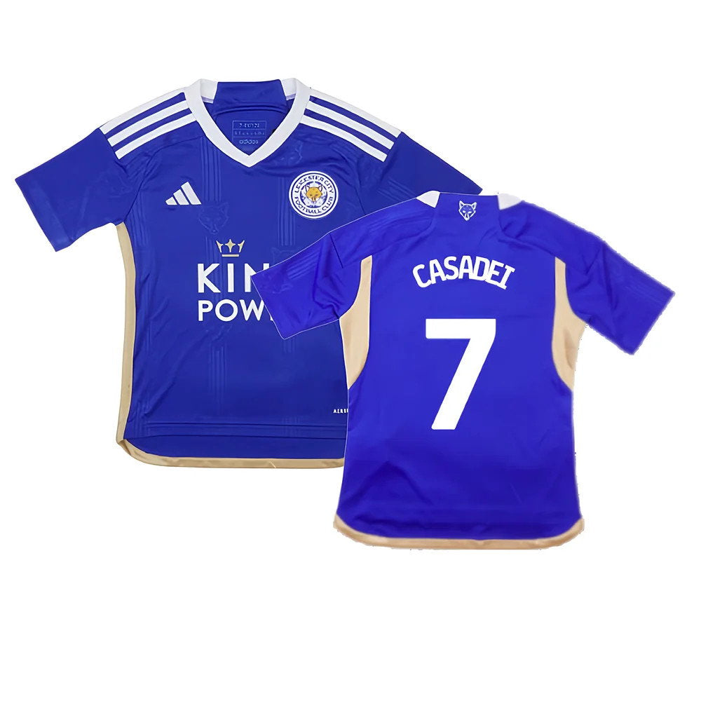 2023-2024 Leicester City Home Shirt (Kids) (Casadei 7)_0