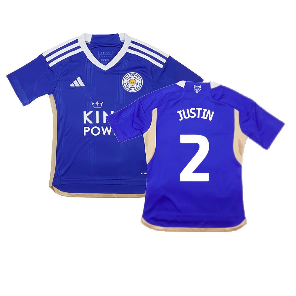 2023-2024 Leicester City Home Shirt (Kids) (Justin 2)_0