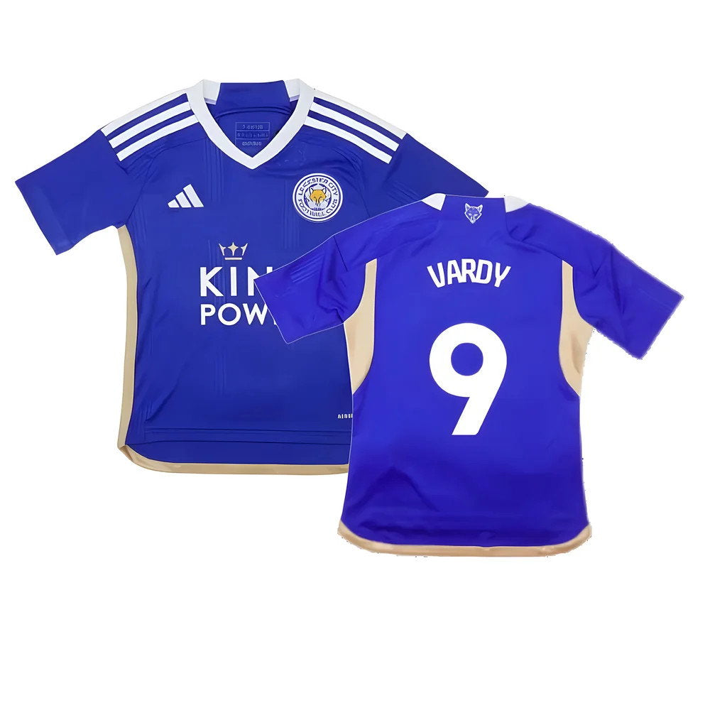 2023-2024 Leicester City Home Shirt (Kids) (Vardy 9)_0