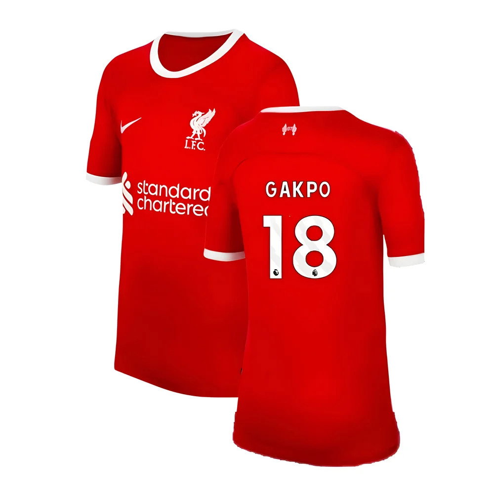 2023-2024 Liverpool Home Shirt (Kids) (Gakpo 18)_0