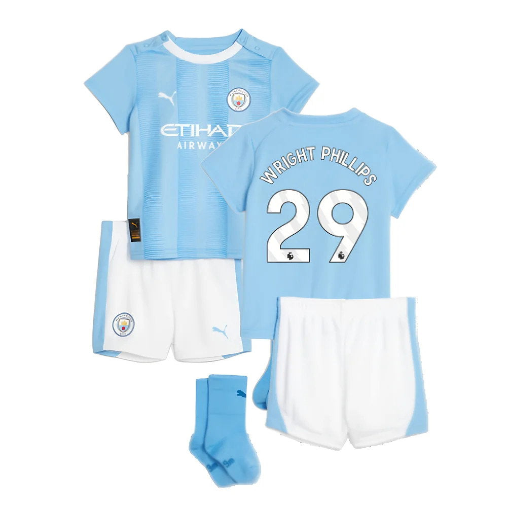 2023-2024 Man City Home Baby Kit (WRIGHT PHILLIPS 29)_0