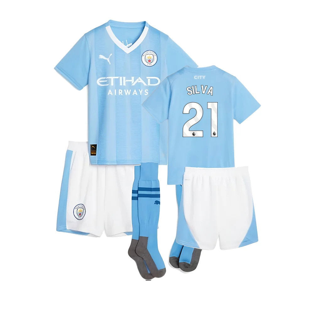 2023-2024 Man City Home Mini Kit (SILVA 21)_0