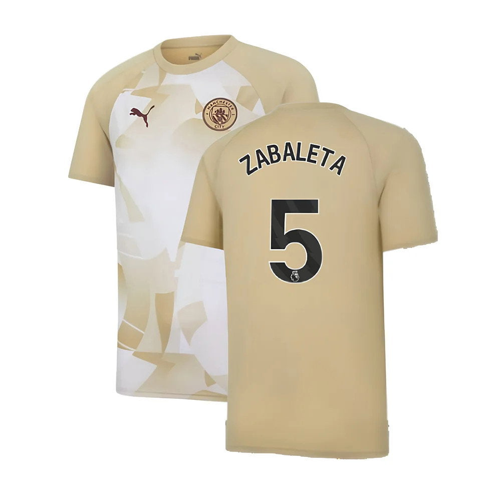 2023-2024 Man City Prematch SS Jersey (Granola) (ZABALETA 5)_0