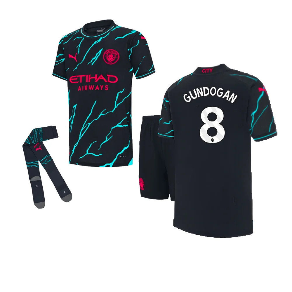 2023-2024 Man City Third Mini Kit (GUNDOGAN 8)_0