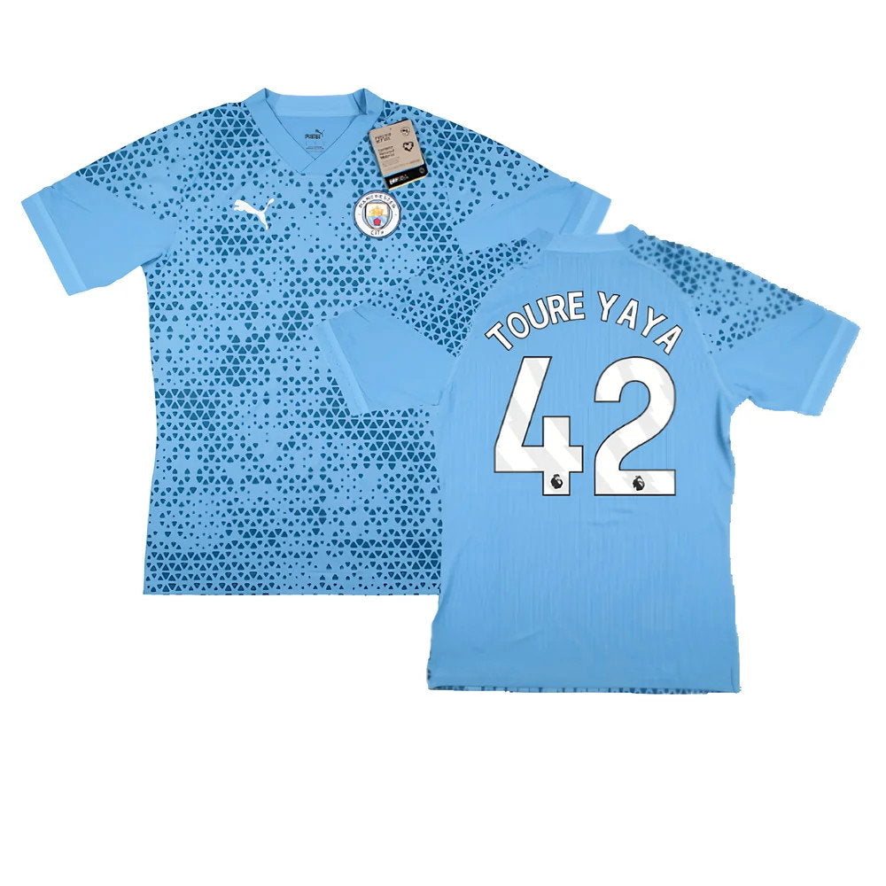 2023-2024 Man City Training Jersey Pro (Light Blue) (TOURE YAYA 42)_0