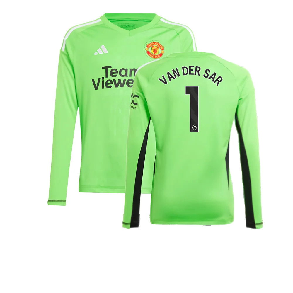 2023-2024 Man Utd Home Goalkeeper Shirt (Solar Green) - Kids (VAN DER SAR 1)_0