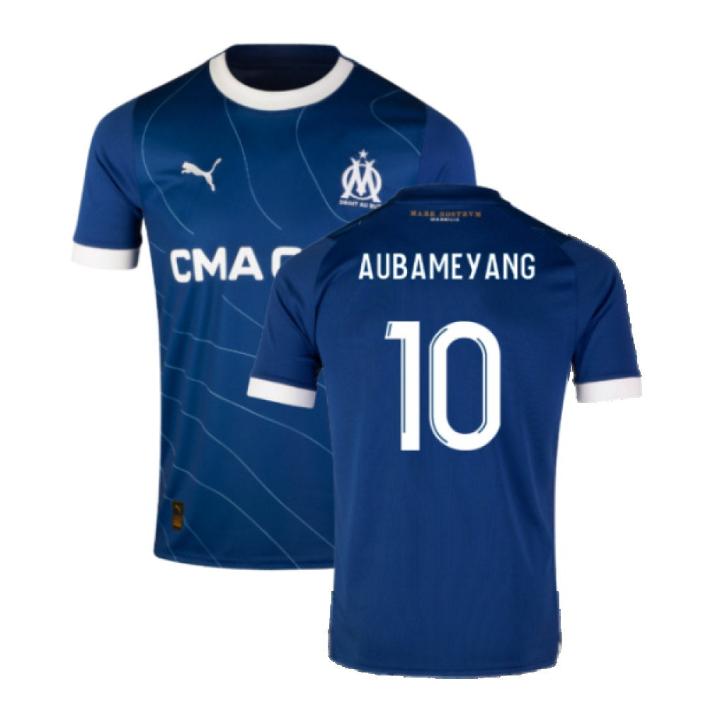 2023-2024 Marseille Away Shirt (Kids) (Aubameyang 10)_0