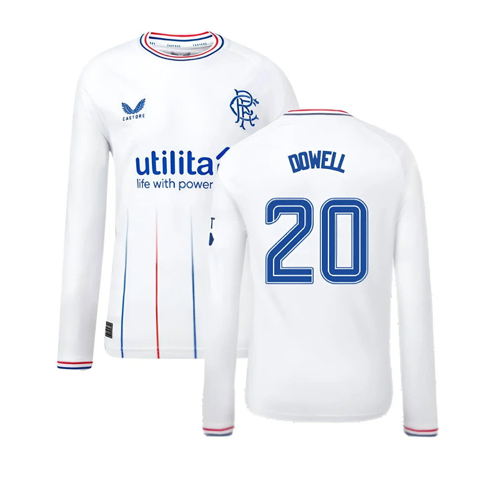 2023-2024 Rangers Away Long Sleeve Shirt (Kids) (Dowell 20)_0