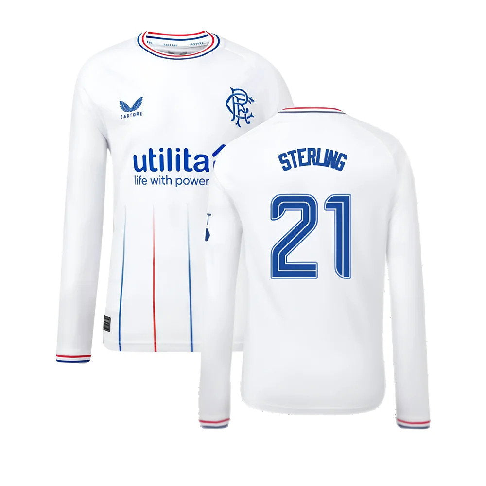 2023-2024 Rangers Away Long Sleeve Shirt (Kids) (Sterling 21)_0
