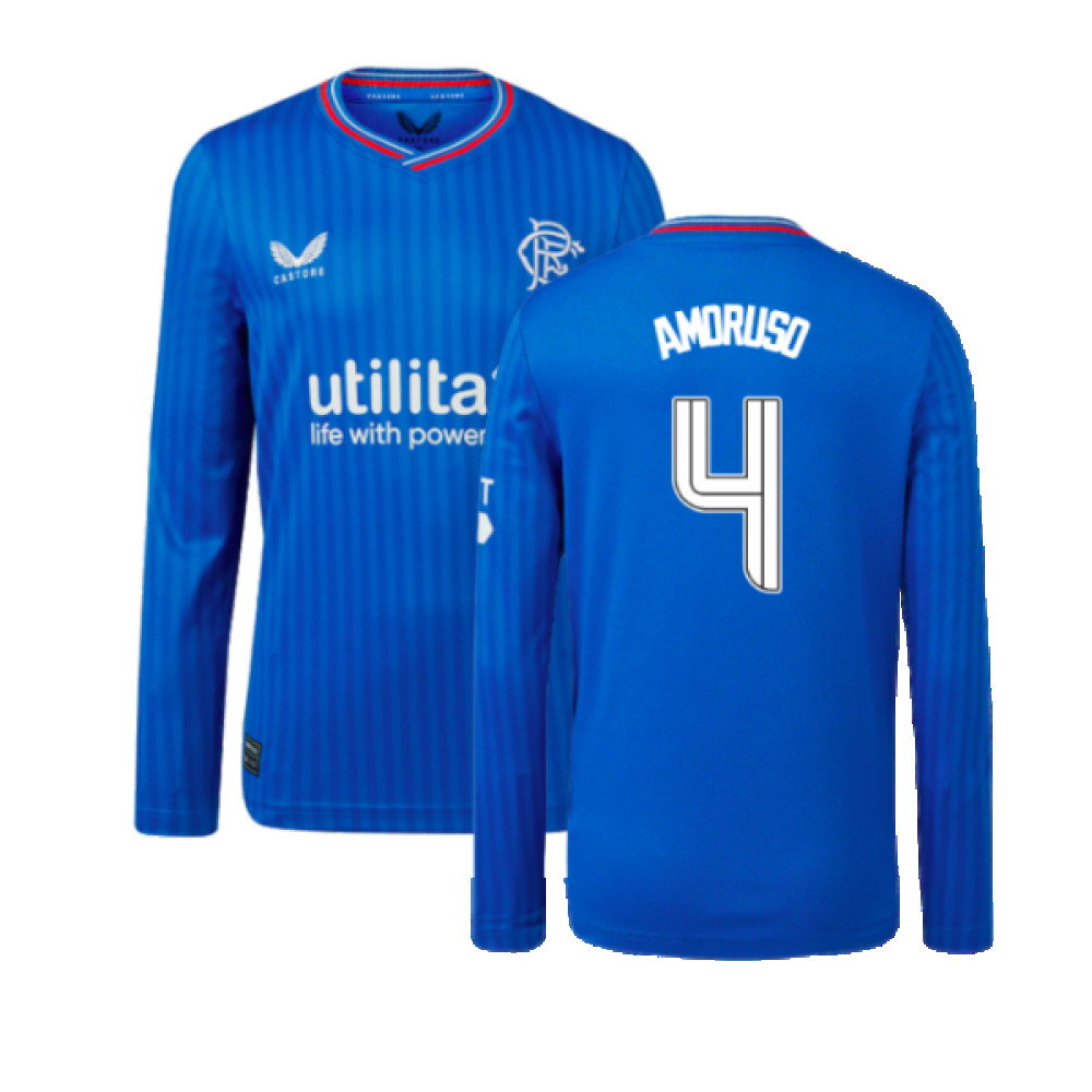2023-2024 Rangers Long Sleeve Home Shirt (Kids) (Amoruso 4)_0