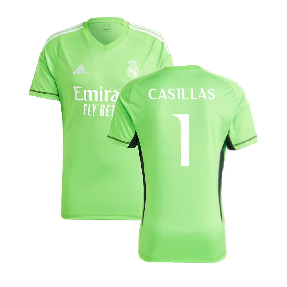 2023-2024 Real Madrid Home Goalkeeper Shirt (Solar Green) (CASILLAS 1)_0