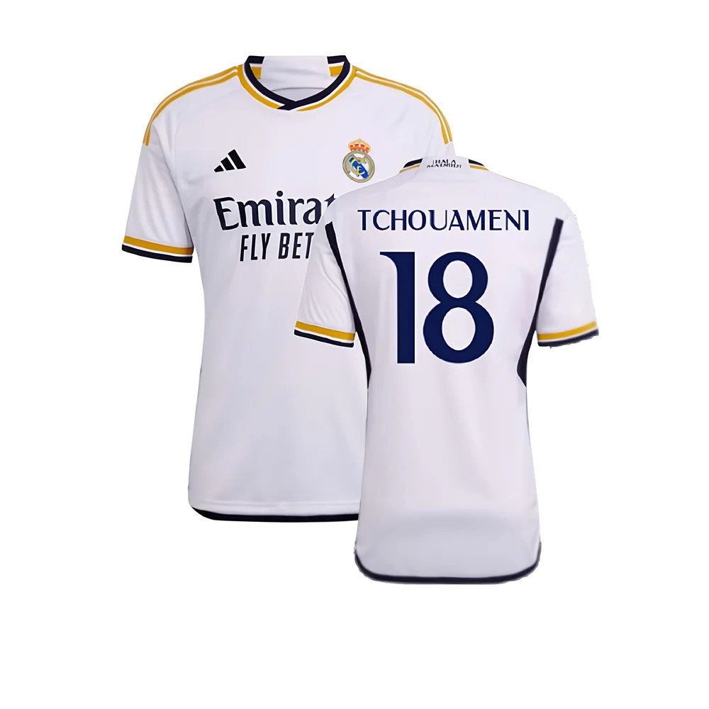 2023-2024 Real Madrid Home Shirt (Tchouameni 18)_0