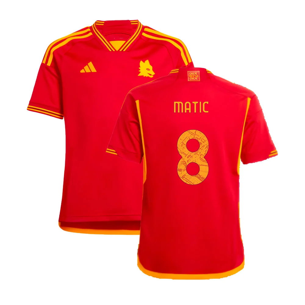 2023-2024 Roma Home Shirt (Kids) (MATIC 8)_0