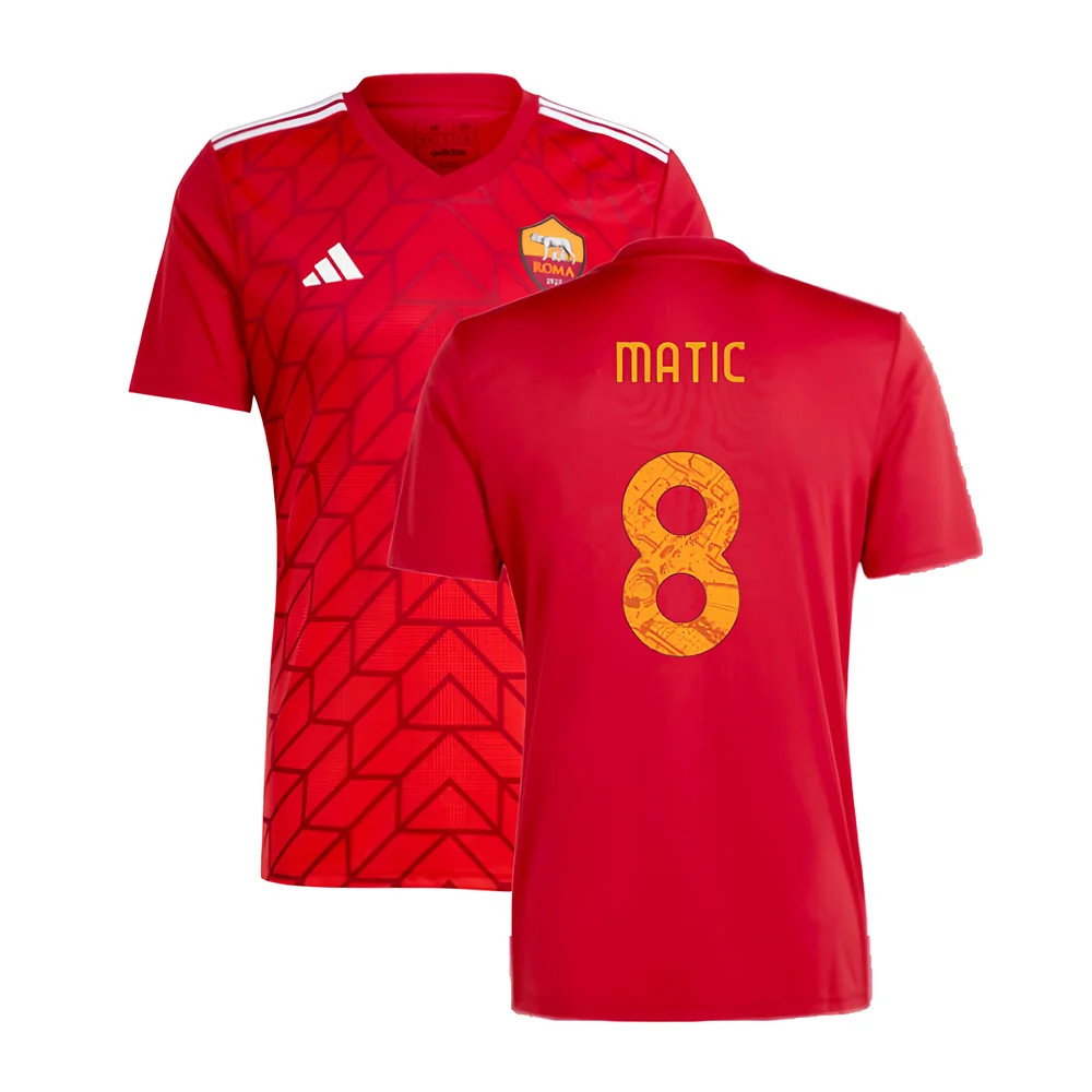 2023-2024 Roma Icon Pre-Match Shirt (Red) (MATIC 8)_0