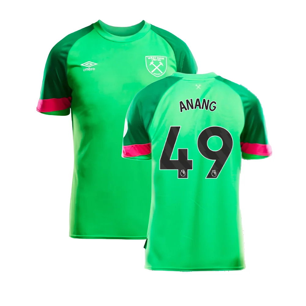 2023-2024 West Ham Home Goalkeeper Shirt (Green) - Kids (Anang 49)_0