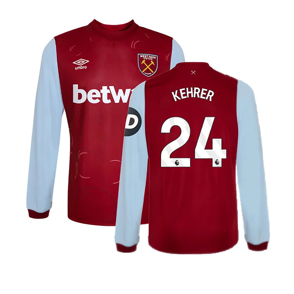 2023-2024 West Ham Long Sleeve Home Shirt (KEHRER 24)_0