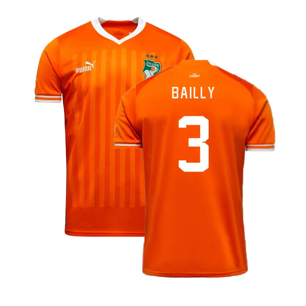 2023 Ivory Coast Home AFCON Winner Shirt (Bailly 3)_0