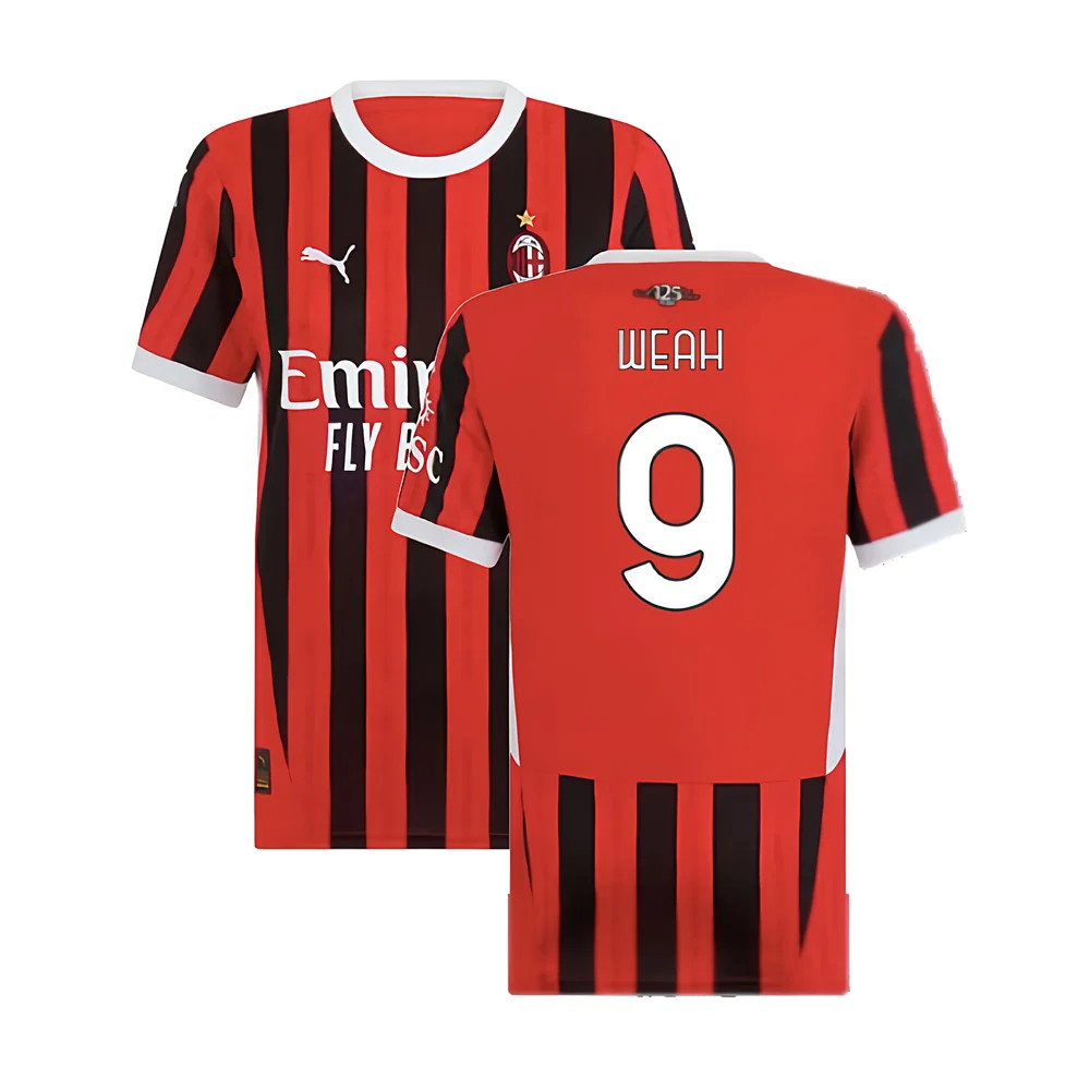 2024-2025 AC Milan Home Shirt (Womens) (Weah 9)_0