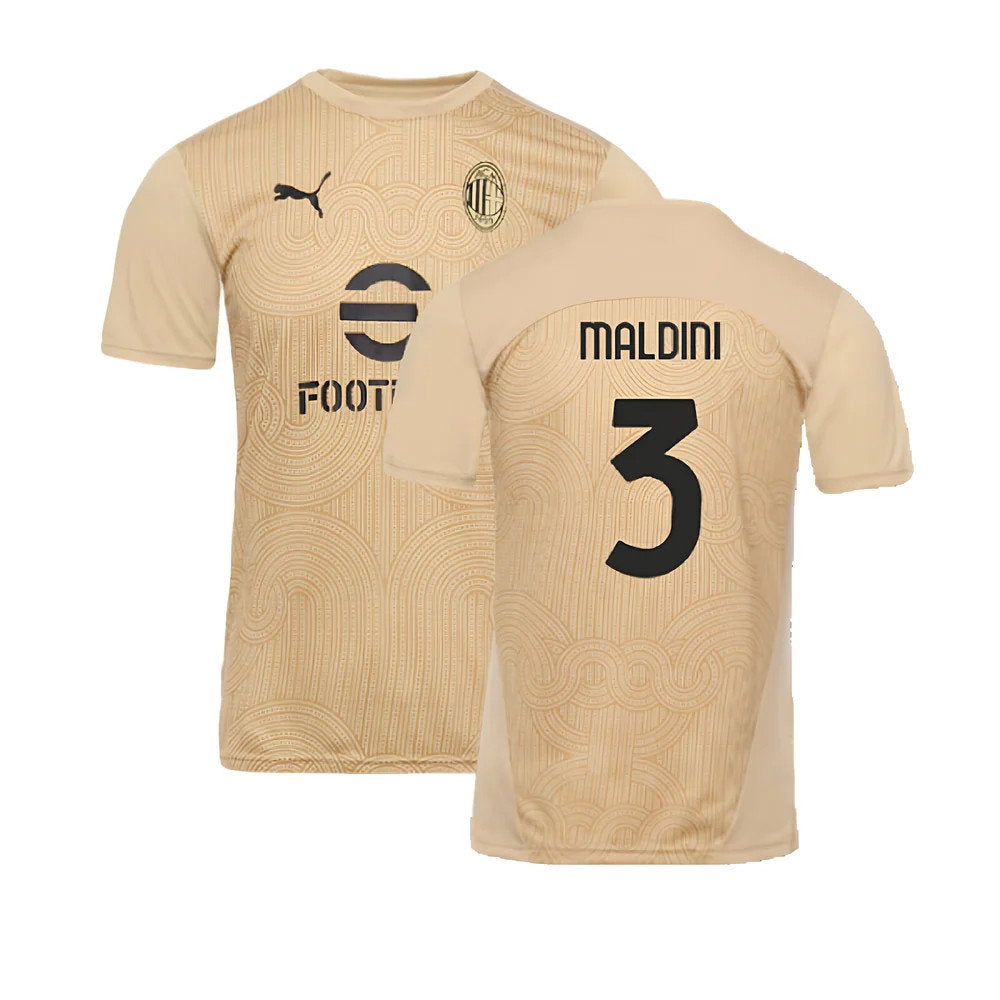 2024-2025 AC Milan Pre-Match Shirt (Putty) (Maldini 3)_0
