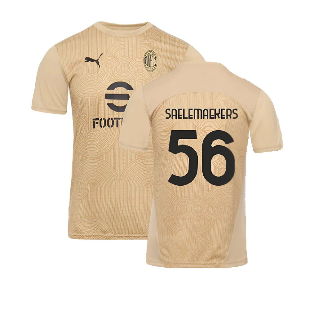2024-2025 AC Milan Pre-Match Shirt (Putty) (Saelemaekers 56)_0