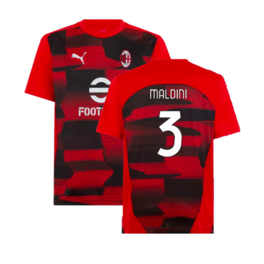 2024-2025 AC Milan Prematch SS Shirt (Red) (Maldini 3)_0