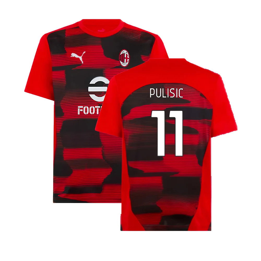 2024-2025 AC Milan Prematch SS Shirt (Red) (Pulisic 11)_0