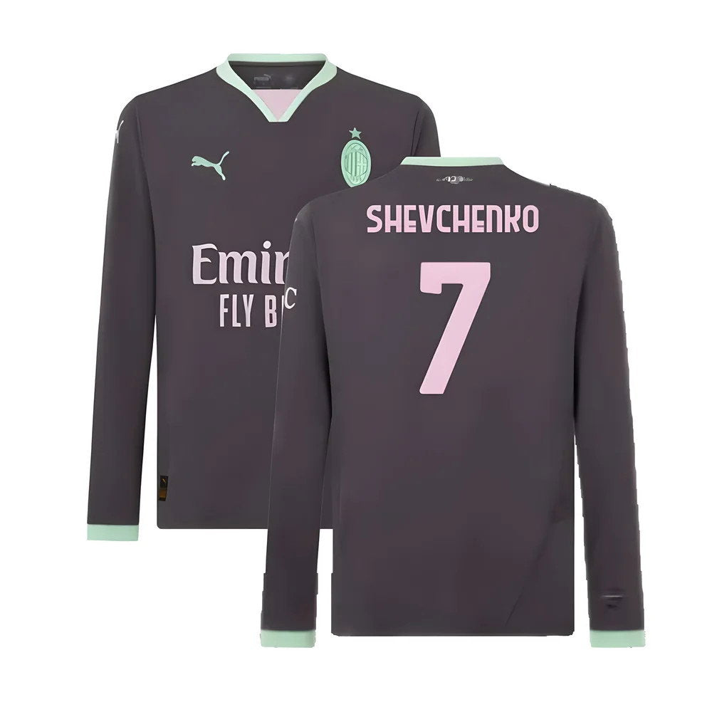 2024-2025 AC Milan Third Long Sleeve Shirt (Shevchenko 7)_0