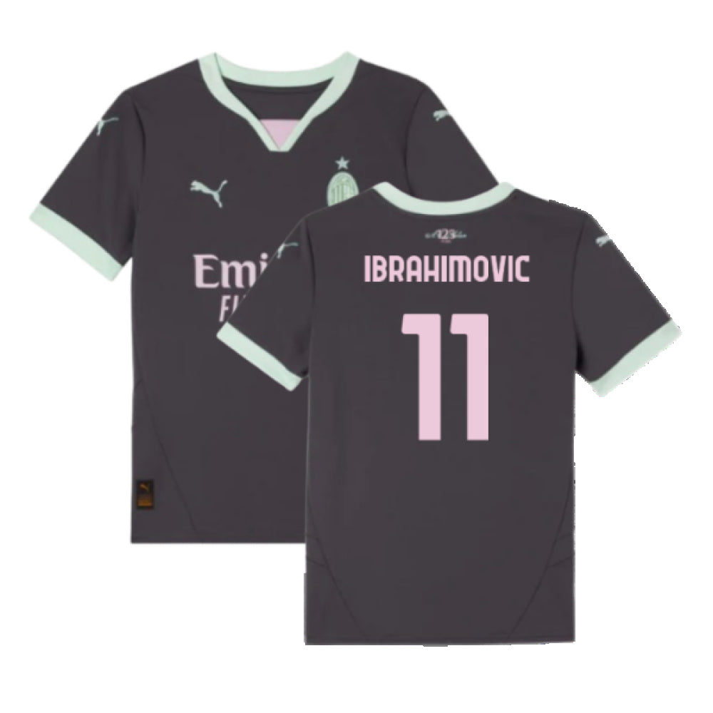 2024-2025 AC Milan Third Shirt (Kids) (Ibrahimovic 11)_0