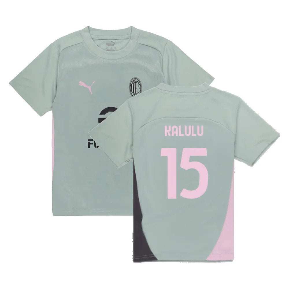 2024-2025 AC Milan Training Shirt (Green Fog) - Kids (Kalulu 15)_0