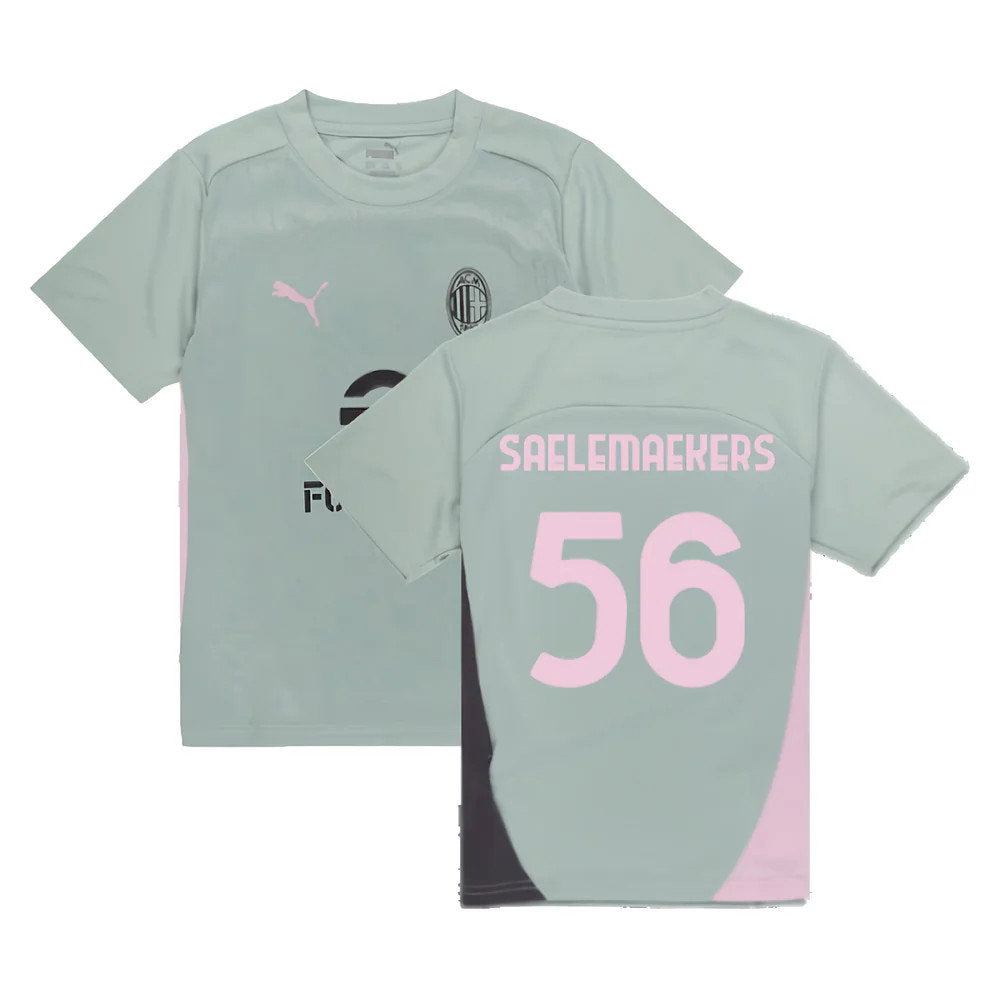 2024-2025 AC Milan Training Shirt (Green Fog) - Kids (Saelemaekers 56)_0