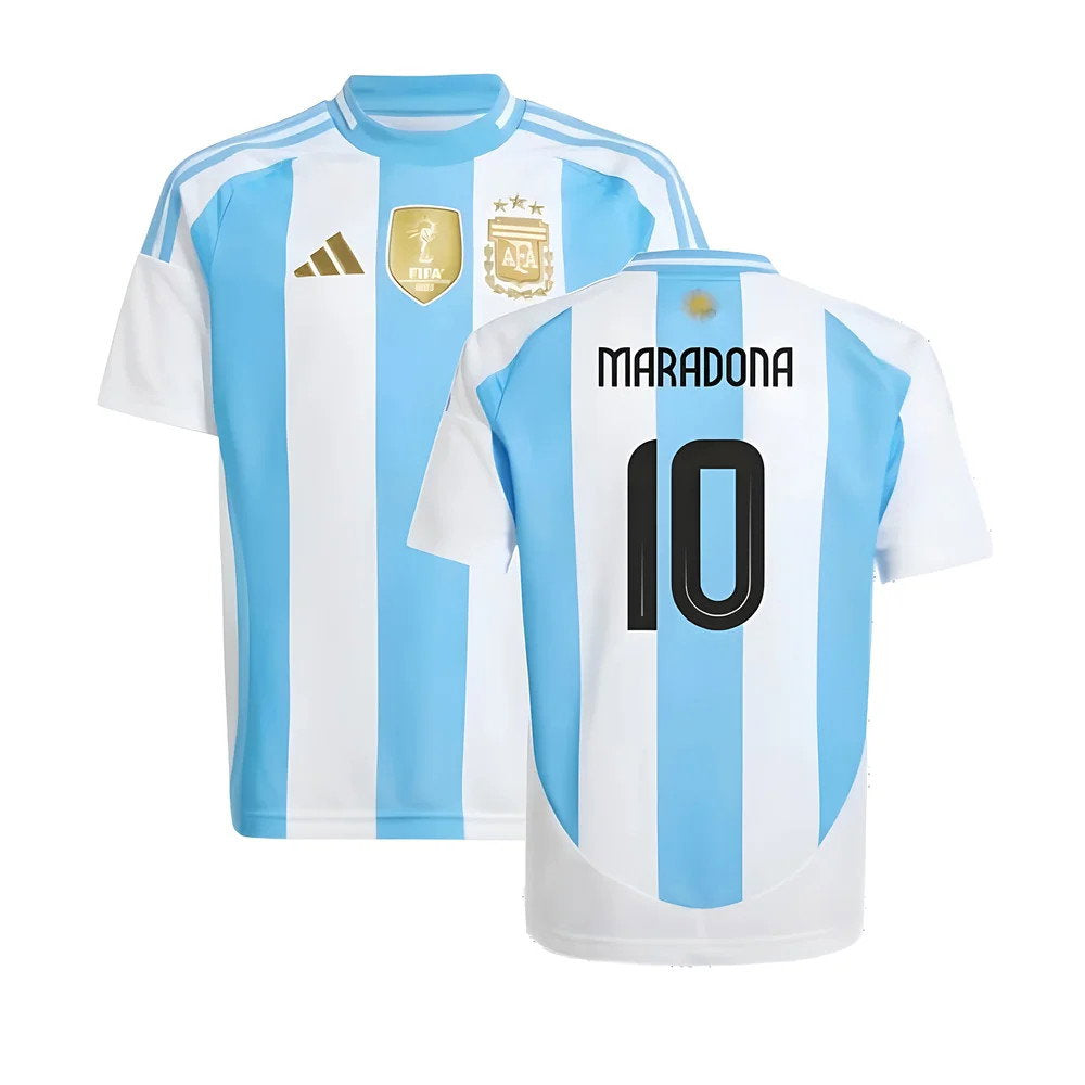 2024-2025 Argentina Home Shirt (Kids) (MARADONA 10)_0