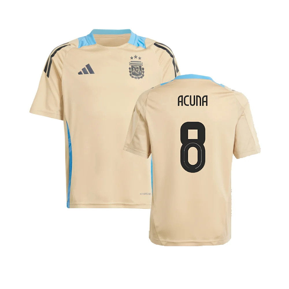2024-2025 Argentina Training Jersey (Hazy Beige) (ACUNA 8)_0