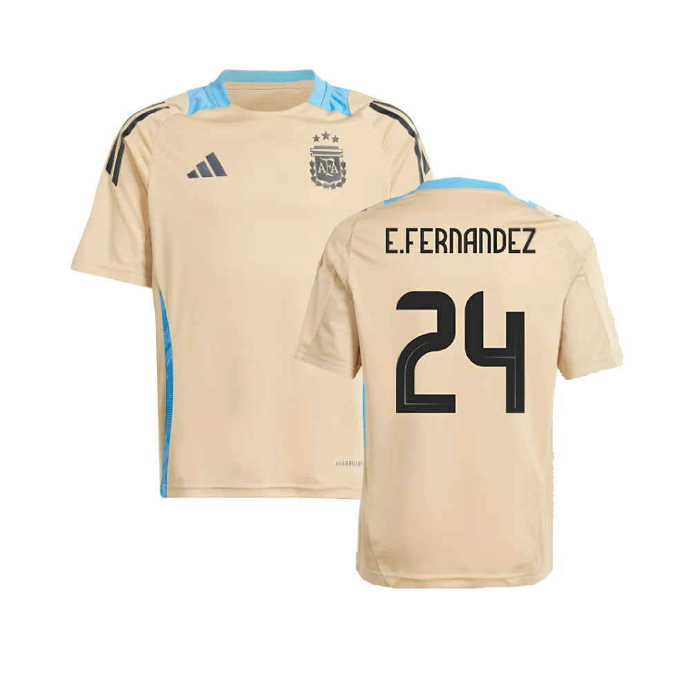 2024-2025 Argentina Training Jersey (Hazy Beige) (E.FERNANDEZ 24)_0