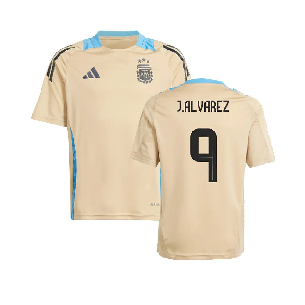 2024-2025 Argentina Training Jersey (Hazy Beige) (J.ALVAREZ 9)_0