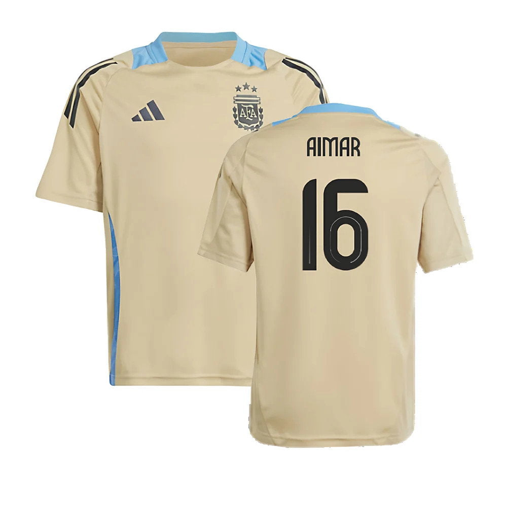 2024-2025 Argentina Training Jersey (Hazy Beige) - Kids (AIMAR 16)_0