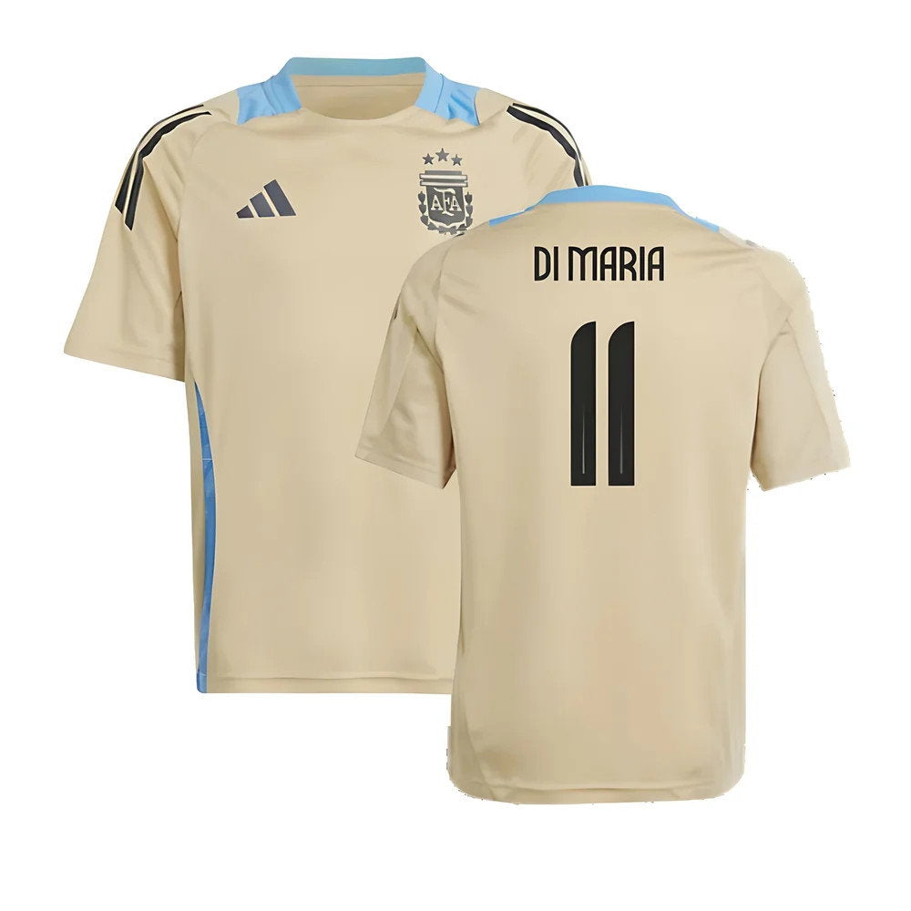 2024-2025 Argentina Training Jersey (Hazy Beige) - Kids (DI MARIA 11)_0