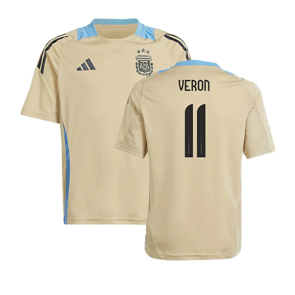 2024-2025 Argentina Training Jersey (Hazy Beige) - Kids (VERON 11)_0