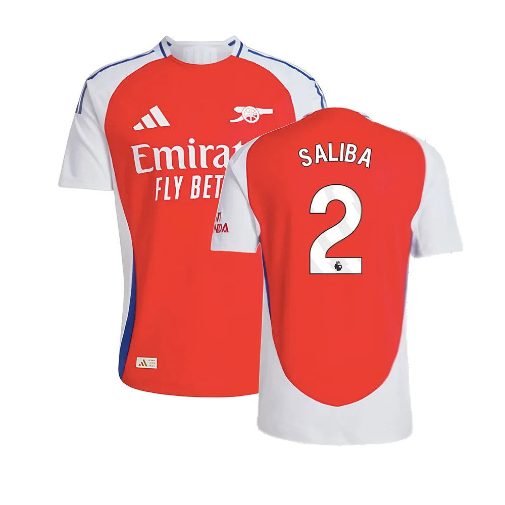 2024-2025 Arsenal Authentic Home Shirt (Saliba 2)_0