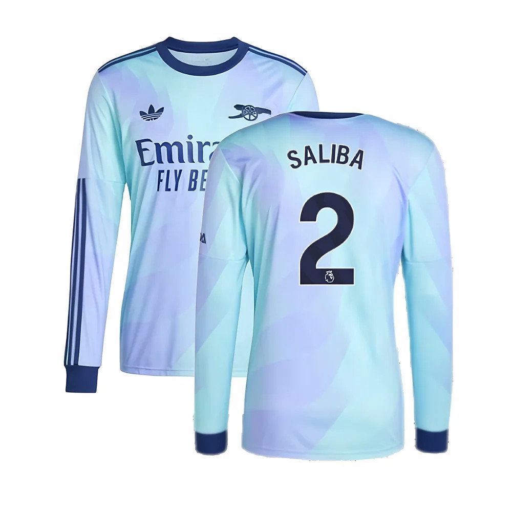 2024-2025 Arsenal Long Sleeve Third Shirt (Saliba 2)_0