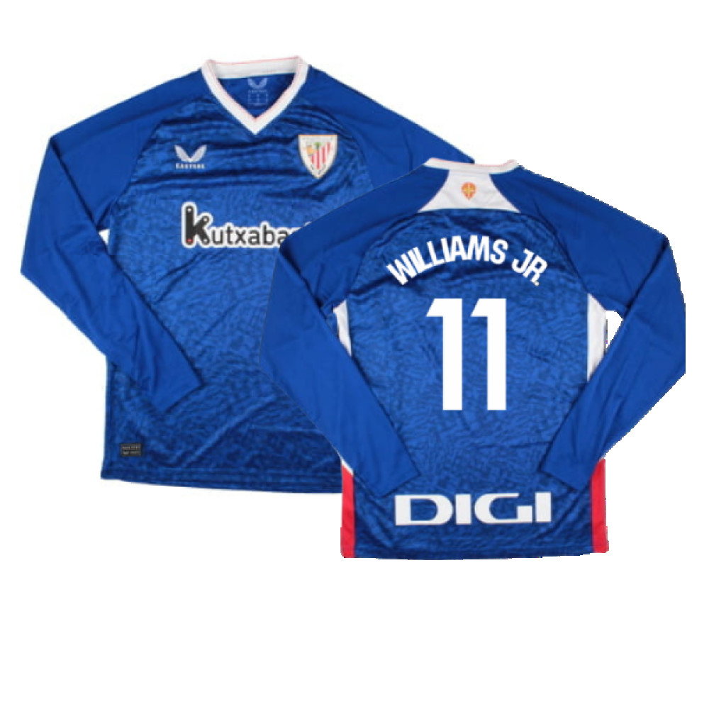 2024-2025 Athletic Bilbao Long Sleeve Away Shirt (Williams JR. 11)_0
