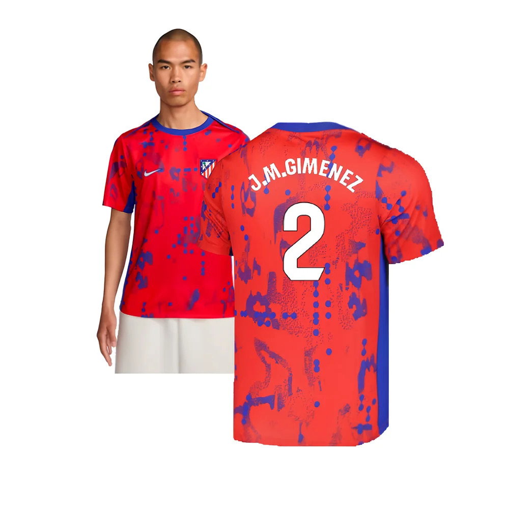2024-2025 Atletico Madrid Dri-FIT Pre-Match Shirt (Red) (J.M.Gimenez 2)_0