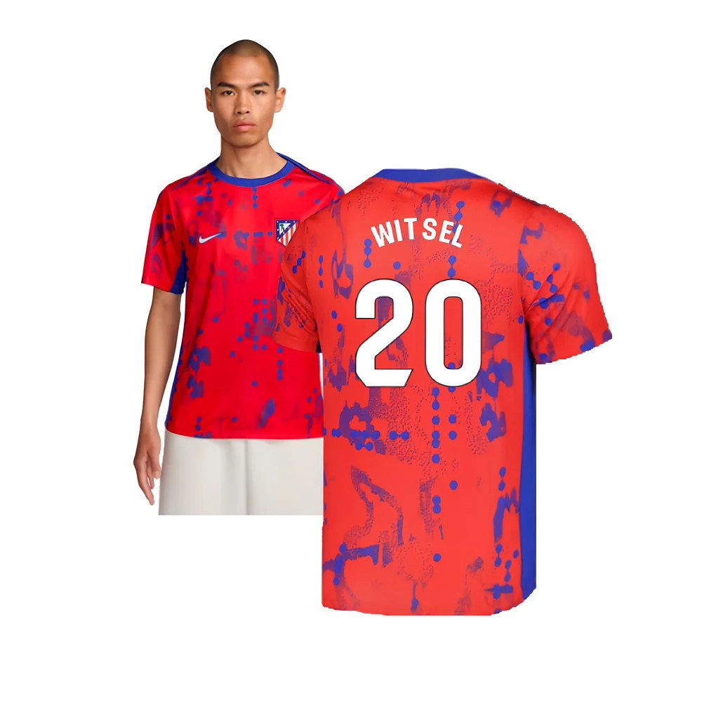 2024-2025 Atletico Madrid Dri-FIT Pre-Match Shirt (Red) (Witsel 20)_0