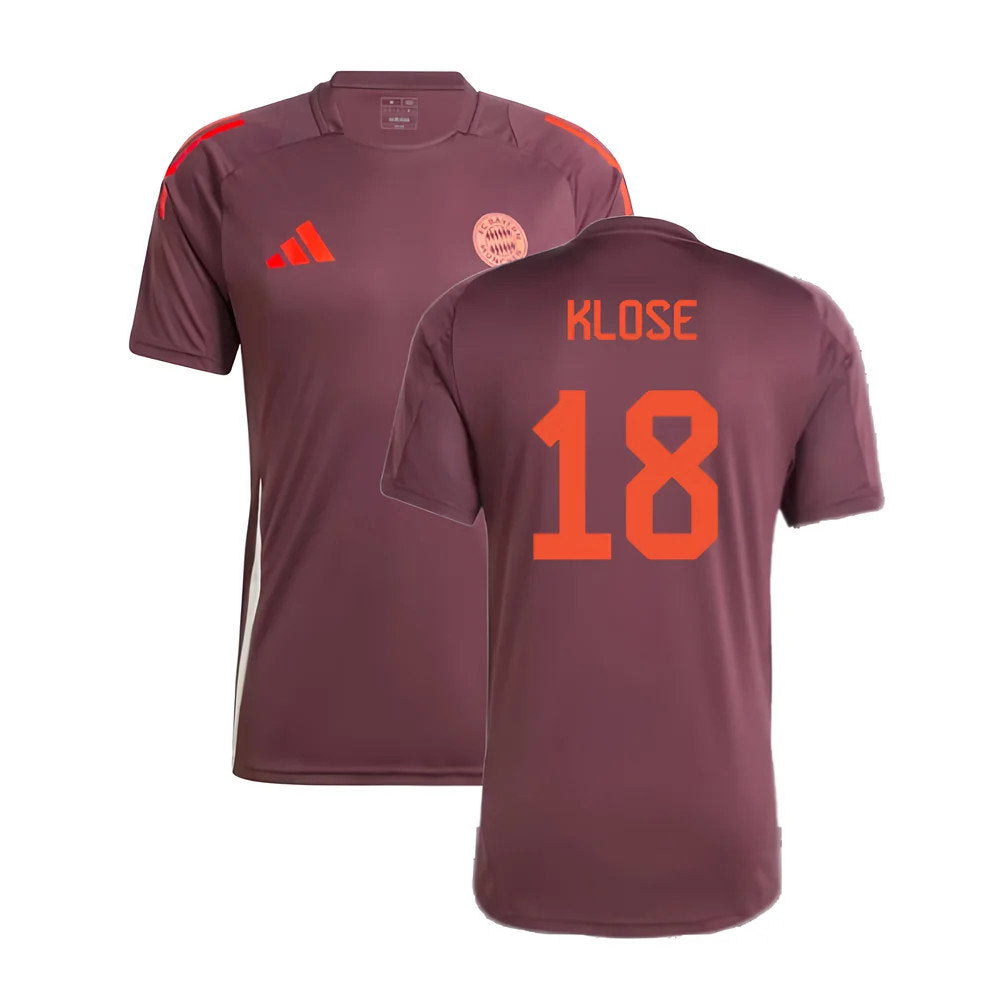 2024-2025 Bayern Munich Training Shirt (Shadow Maroon) (Klose 18)_0