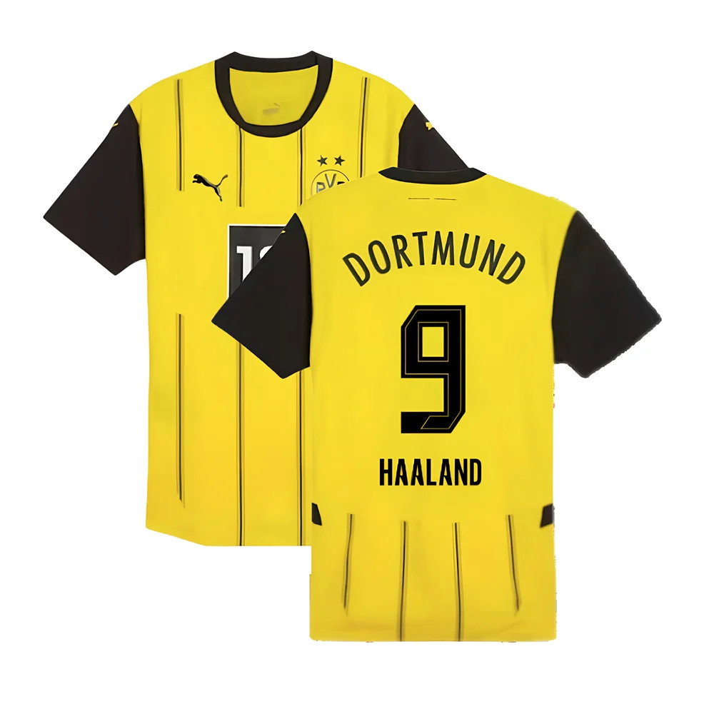 2024-2025 Borussia Dortmund Authentic Home Shirt (Haaland 9)_0