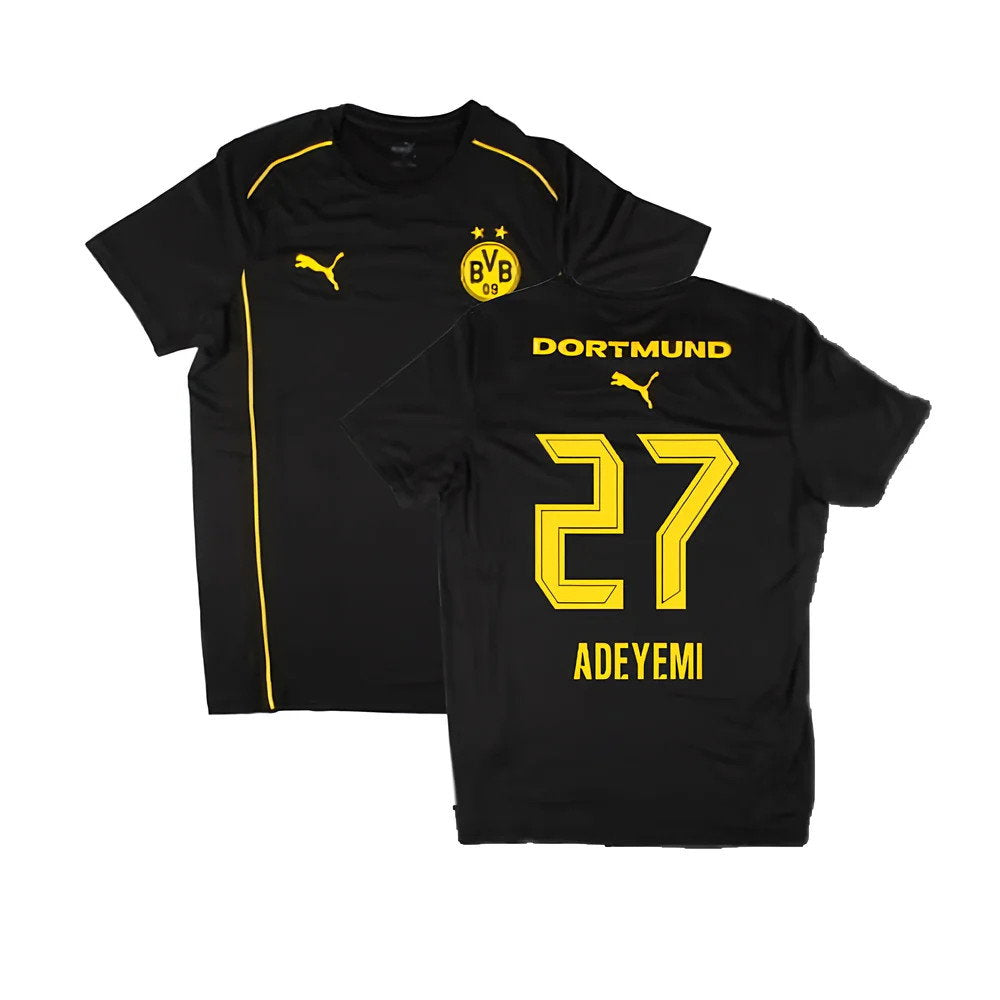 2024-2025 Borussia Dortmund Casuals Tee (Black) (Adeyemi 27)_0